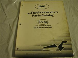 (image for) 1961 johnson 5 1/2 hp outboard parts catalog