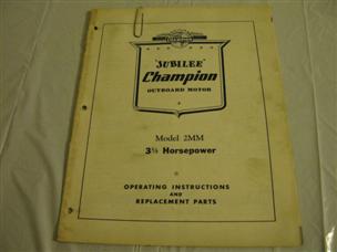 (image for) 15 hp champion jubilee model 2mm 3 1/2 hp outboard parts catalog