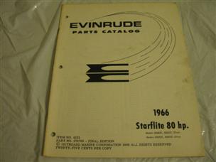 (image for) 1966 evinrude 80 hp outboard parts catalog