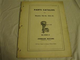 (image for) johnson rd-16 rdl-16 parts catalog 