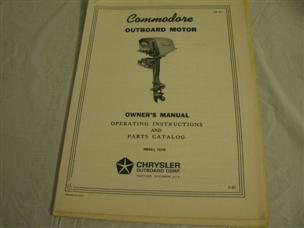 (image for) Commodore owners manual parts list outboard motor 