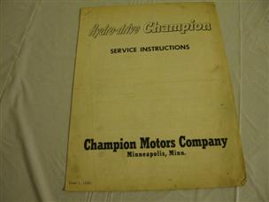 (image for) champion outboard motor hydrodrive service 