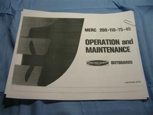 (image for) Mercury 200 110 75 45 20 9.8 7.5 4.5 Operation maintenance guide outboard owners