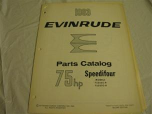 (image for) evinrude 1963 75 hp parts catalog