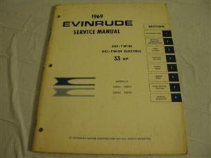 (image for) 1969 Evinrude 33902 33903 33952 33953 outboard service manual 