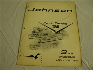 (image for) 1959 Johnson 3 hp JW-15 outboard parts catalog