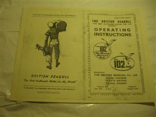 (image for) 1959 British Seagull model 102 outboard motor Owners and parts catalog