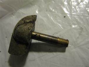 (image for) aluminum knob with brass pin antique Lawson outboard