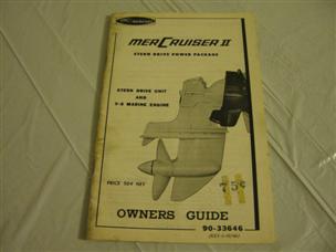 (image for) 1960s Mercruiser owners guide owners manual