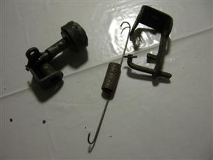 (image for) throttle roller lever 1950s Evinrude Bigtwin outboard model 25022 