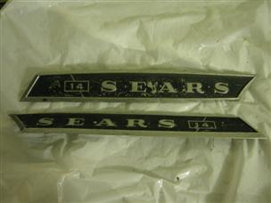 (image for) Sears 14 metal emblems mcculloch 14.1 hp hood cover outboard