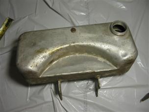 (image for) Antique 1920s cast iron Johnson outboard gas tank aluminum